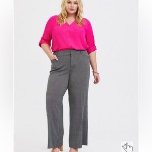 Torrid Grey Structured Work Office Stretch Trouser Pants